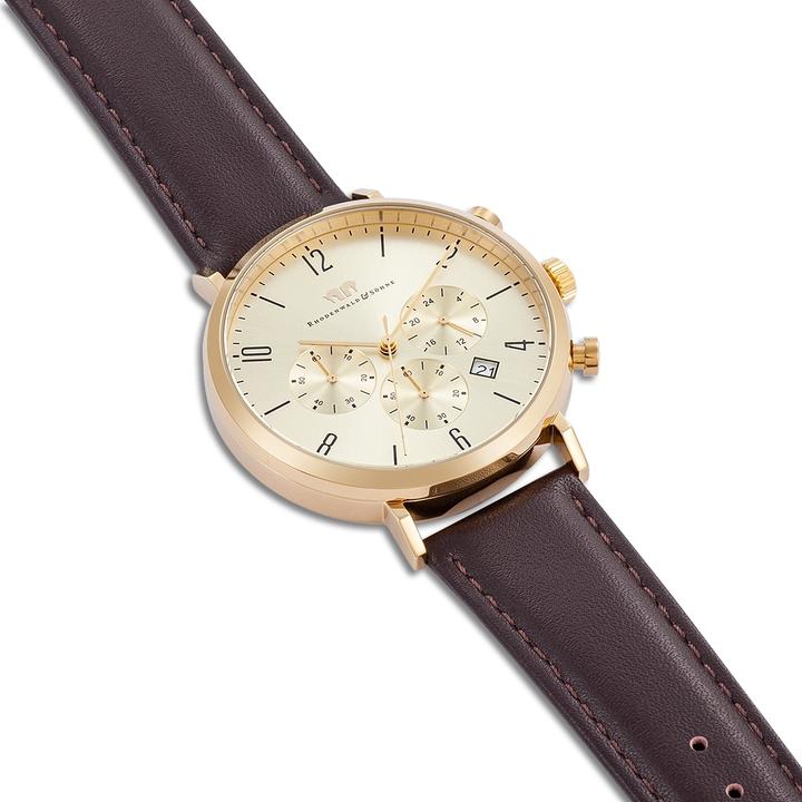 Image du produit Homme Chronographe Arakon cuir véritable brun - 26535 (Chronographe, 42 mm)