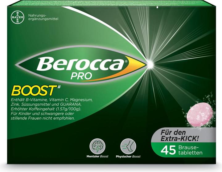 Actual product image Berocca PRO Pro Boost (45 Piece, Effervescent tablet, 500 g)