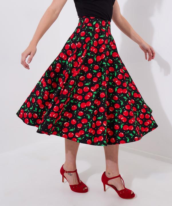 Actual product image Joe Browns Cherry Print Vintage Midi Skirt (46)