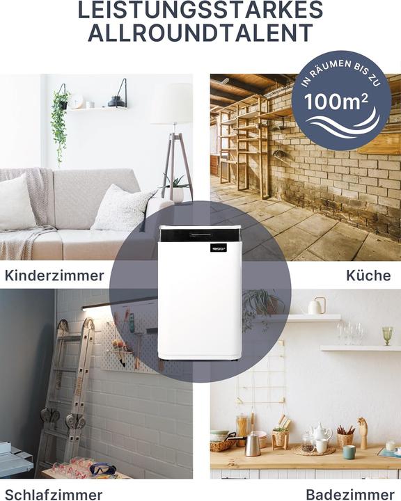 Produktbild Comedes Luftentfeuchter Comedes Demecto 30 Eco, Wifi, bis 50m², 25 Liter/Tag (50 m², 25 l/24h)