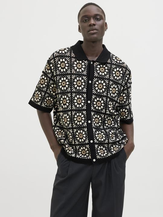 Actual product image Jack & Jones Jorcartagena Crochet Knit Polo (S)