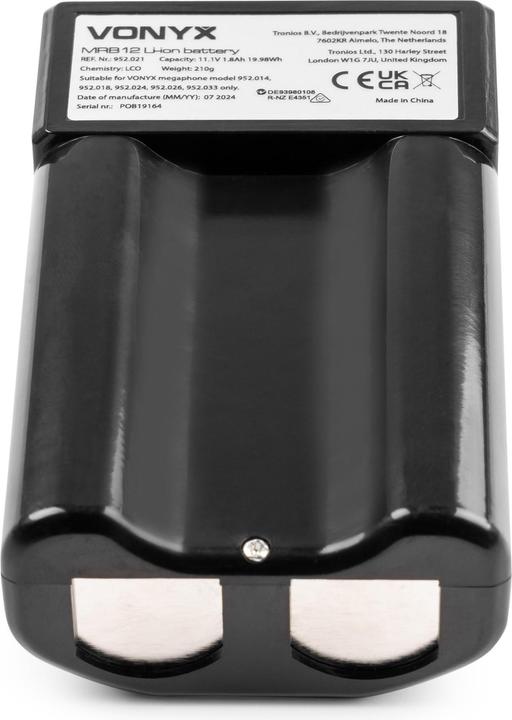 Immagine prodotto Vonyx Akku Pack MRB12, Zubehörtyp Lautsprecher: Akku (Megafono)