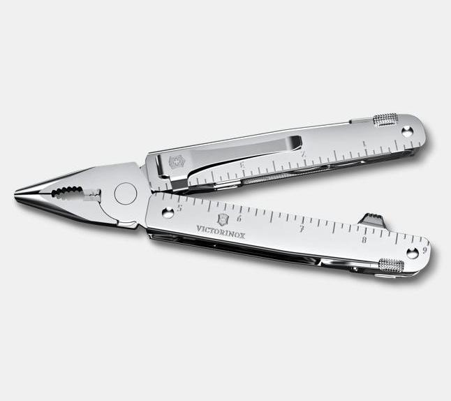 Actual product image Victorinox Swiss Tool MX Clip 3.0327.MKB1 Multitool Silver (26 Functions)