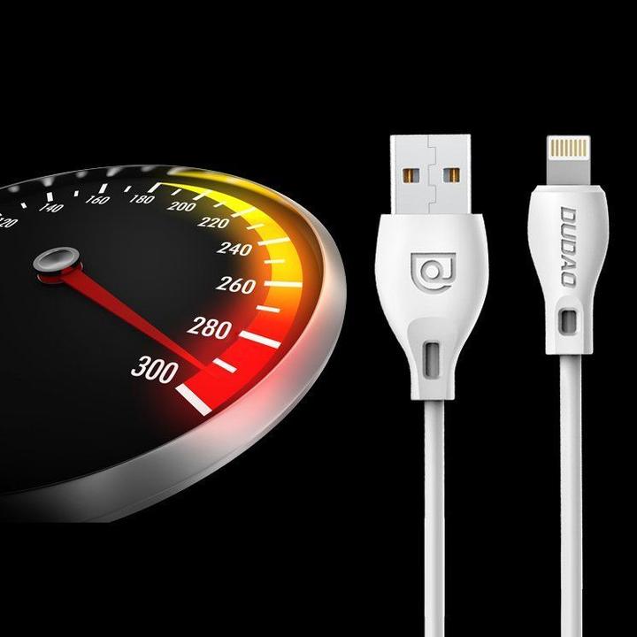 Image du produit Dudao cable USB Type C 2.1A 2m white (L4T 2m white) (2 m, USB 2.0)