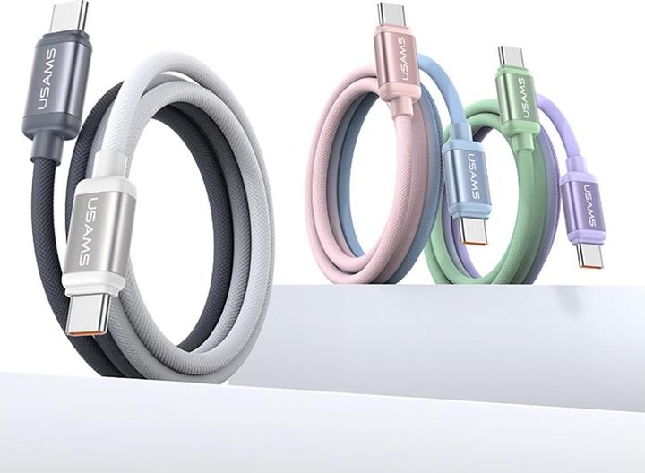 Immagine prodotto Usams Cable Bicolor Series SJ756 PD 60W USB-C/USB-C 1.2m blue and pink (1.20 m, 60 W)