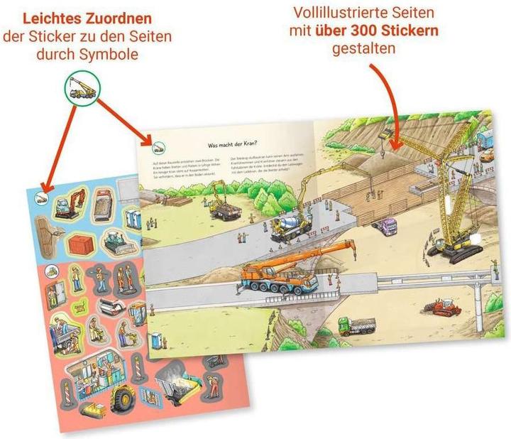Image du produit Ravensburger Pourquoi? Pourquoi? Pourquoi? Cahier d'autocollants : Les véhicules sur le chantier