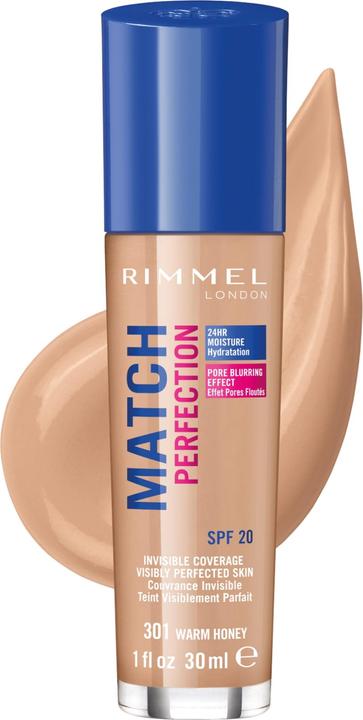 Image du produit Rimmel London Match Perfection SPF20 (303 Miel chaud)