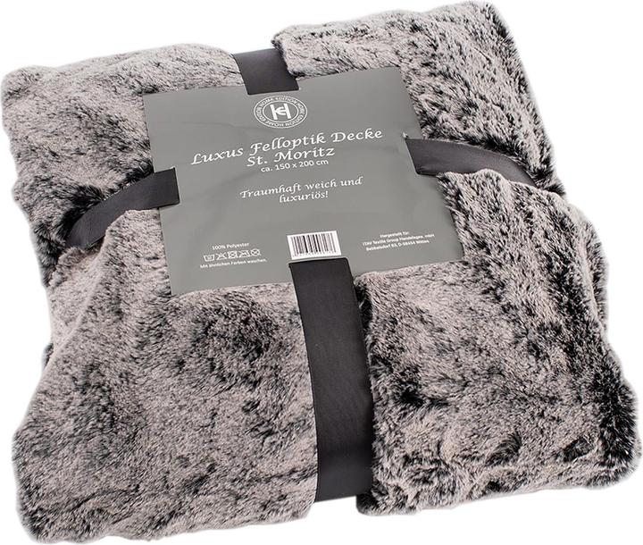 Produktbild Inda-Exclusiv Luxus Felldecke St Moritz Sofadecke Kuscheldecke Wolldecke 150x200cm (150 x 200 cm)