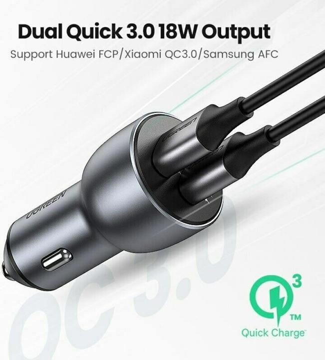 Immagine prodotto Ugreen Caricatore da auto doppio USB QuickCharge 3.0 36 Watt
