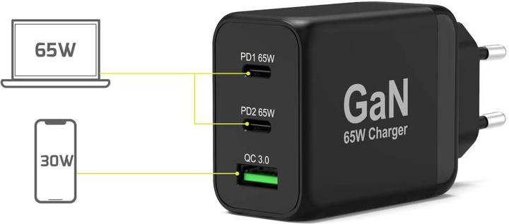 Produktbild Port Designs PORT Connect strømforsyningsadapter - (65 W)