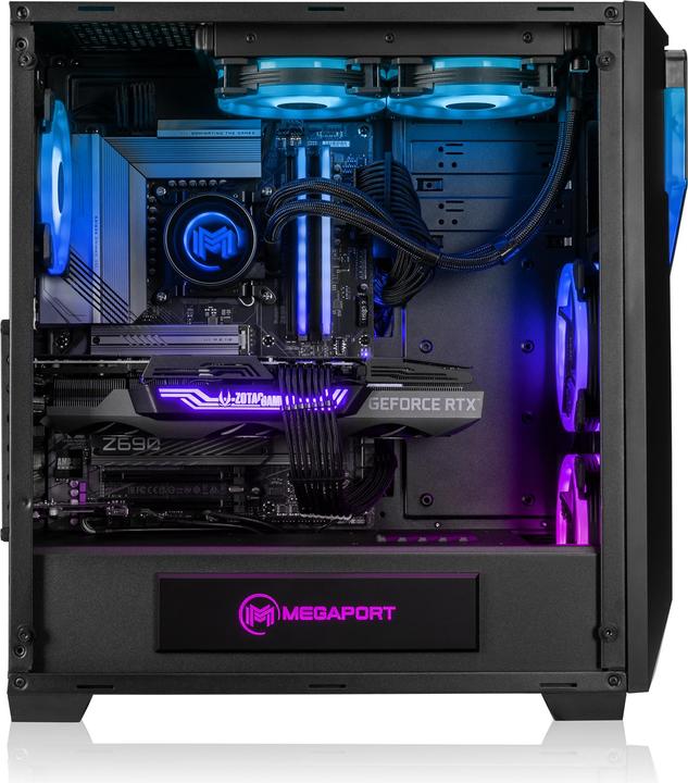 Produktbild Megaport PC Intel i9 10900KF • GeForce RTX 3070 • 1609-DE (Intel Core i9-10900KF, 32 GB, 1000 GB, GeForce RTX 3070)
