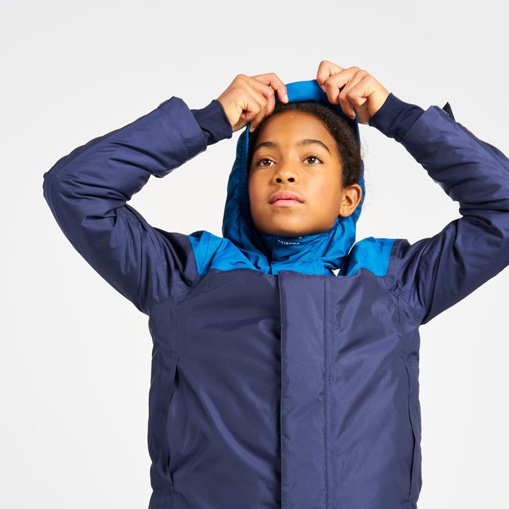 Immagine prodotto Tribord Giacca da vela per bambini calda e impermeabile 100 blu navy/blu (140)