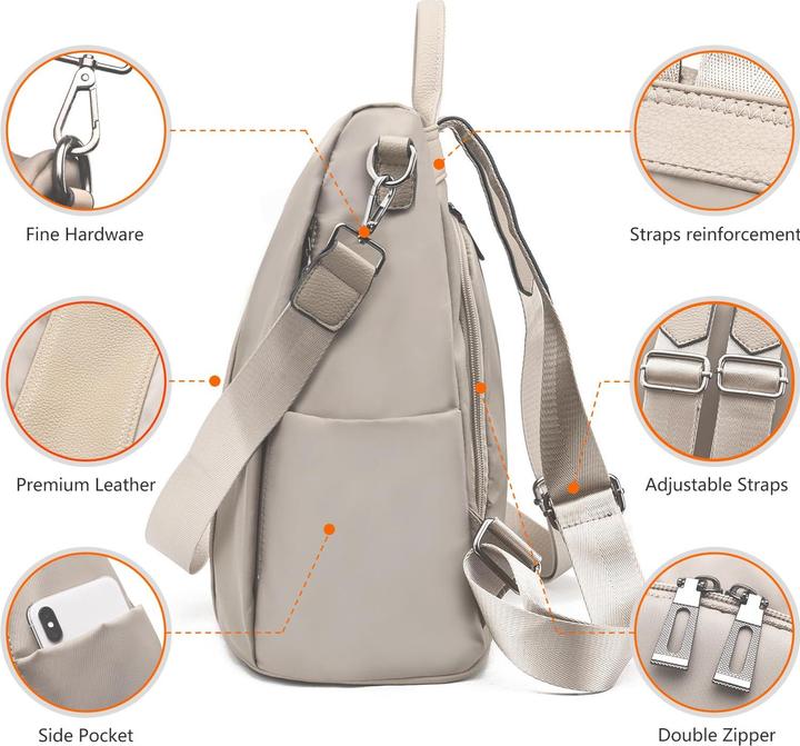 Actual product image Only-Bags.Store Rucksack Wasserdichtes PU Leder Schulranzen