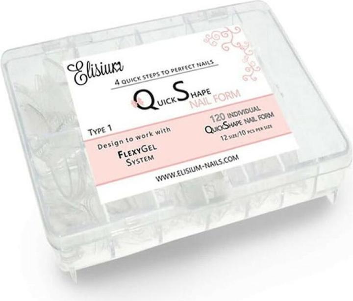 Produktbild Elisium Quick Shape Nail Form Type 1 forms for extending nails 120 pcs.