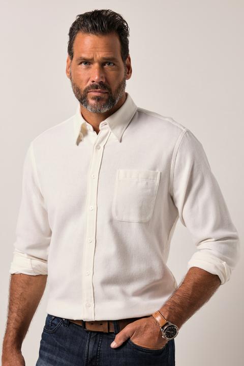 Produktbild JP1880 Karo-Flanellhemd, Langarm, verdeckter Buttondown-Kragen, Modern Fit (8XL)