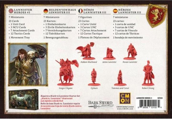Produktbild Cmon CMND0191 - A Song of Ice & Fire Lannister Heroes 3 (Helden von Haus Lennister 3), Miniatu