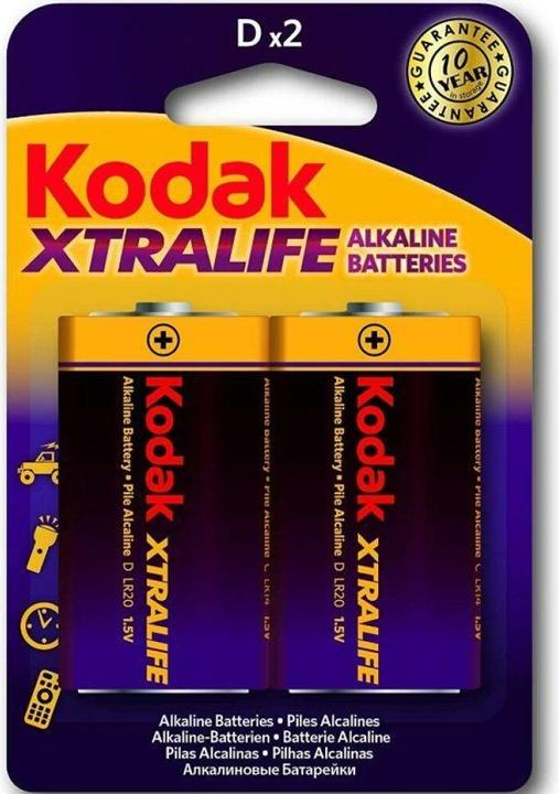 Actual product image Kodak KDXLR20PB2 - Disposable battery - D - Alkaline - 1.5 V - 2 piece(s) - 15500 mAh (2 pcs., D, 15500 mAh)