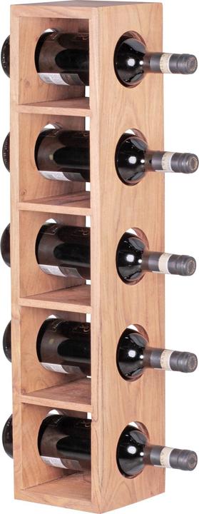 Produktbild FineBuy Weinregal Massivholz Akazie Akazie (15 x 70 x 15 cm, 5 Fl.)