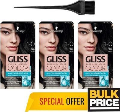 Image du produit Schwarzkopf Gliss Color Hair Dye 1-0 Noir profond (1-0 Deep Black)