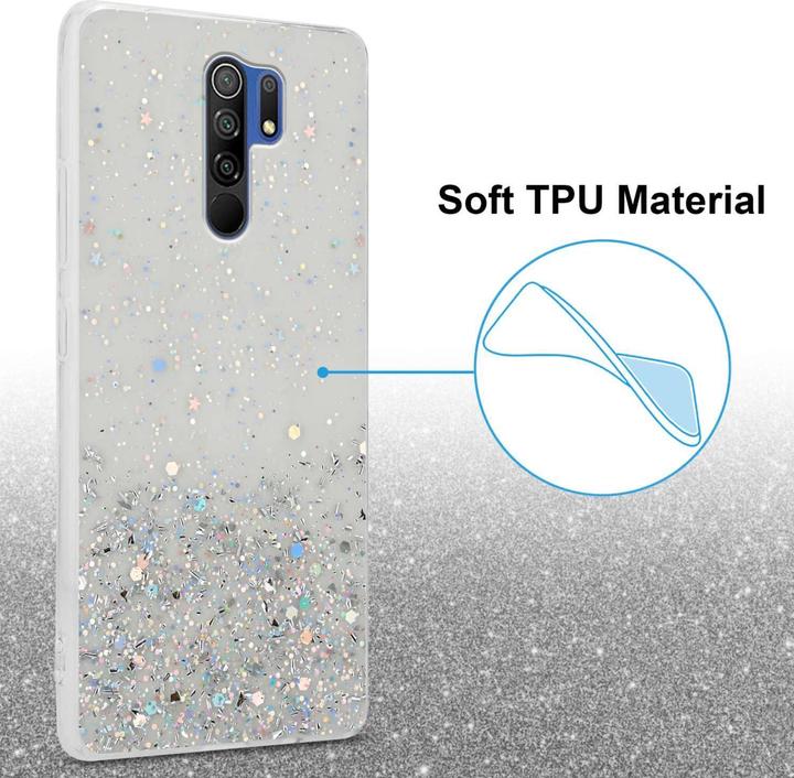 Actual product image Cadorabo Bumper Case for Xiaomi RedMi 9 TPU funkelnder Glitter (Xiaomi Redmi 9)