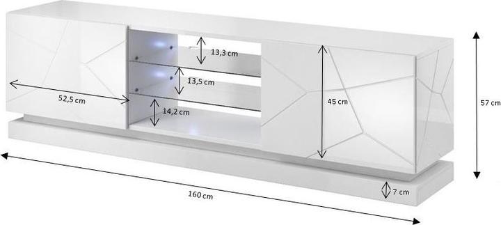 Actual product image Cama QIU 160 TV Stand & Entertainment Center 4 Shelves