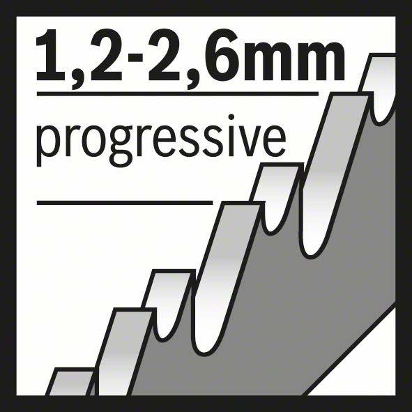 Actual product image Bosch Professional Zubehör PRO Metal thick and thin T123XF jigsaw blade, 100 mm, 100 pcs.