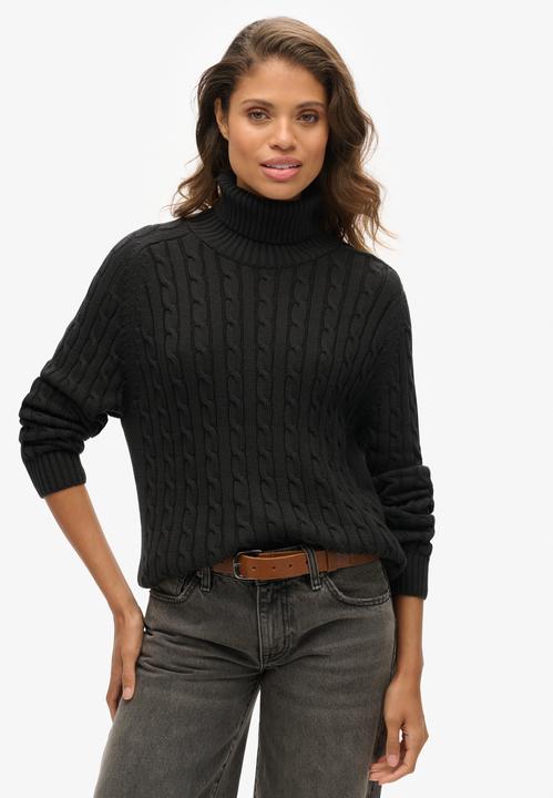 Immagine prodotto Superdry Lässiger Rollkragenpullover mit Zopfmuster (10)