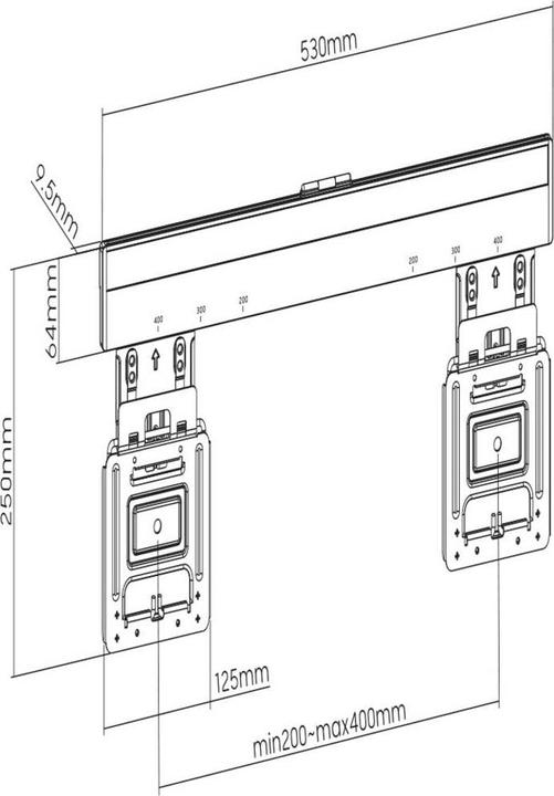 Produktbild SpeaKa Professional SP-TVM-610 TV-Wandhalterung 81,3 cm (32") - 165,1 cm (65") G (65", 75 kg)