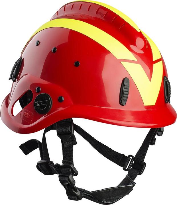 Produktbild Vallfirest Waldbrandhelm VFT1, rot (RAL1023) mit gelb reflex (52 - 65 cm)