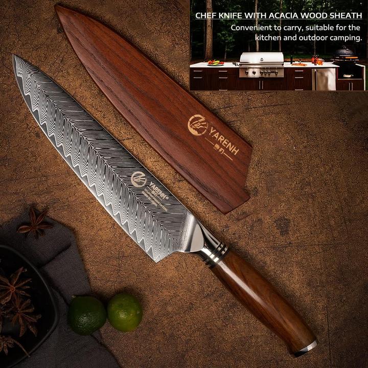 Actual product image Yarenh Chef's knife with wooden sheath (20.50 cm)
