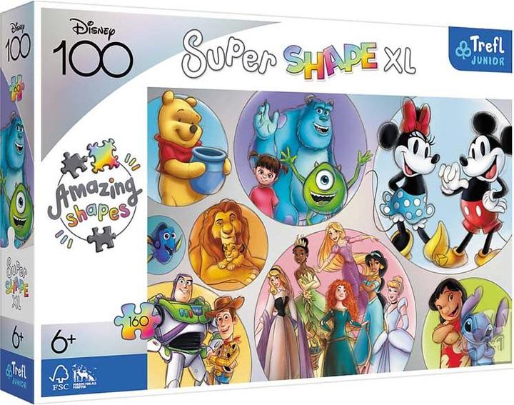 Actual product image Trefl Junior Super Shape XL - 100 Years of Disney (160 pieces)