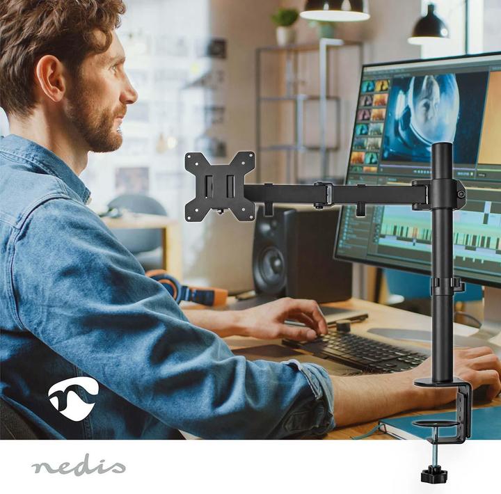 Produktbild Nedis Schreibtisch Monitorhalterung | 1 Bildschirm(e) | 15 - 32 " | 75x75 / 100x100 | Vollbeweglich (Tisch, 32")