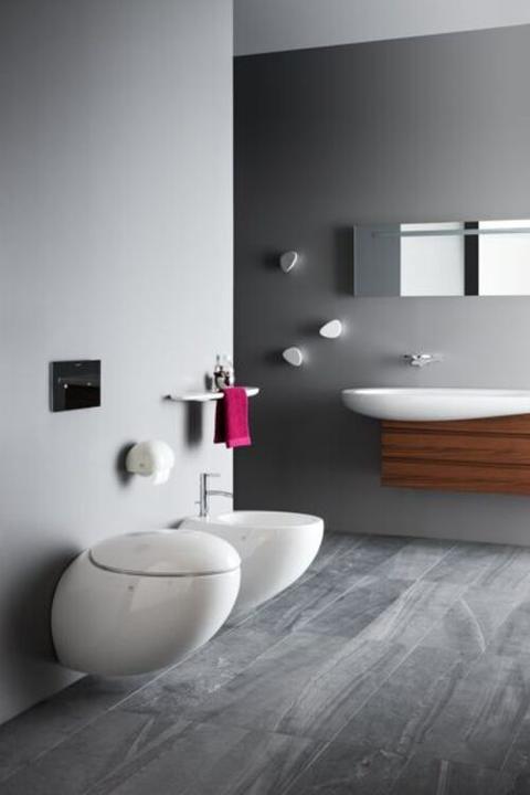 Image du produit Laufen Alessi one WC suspendu, chasse deau basse, sans rebord, 585x390, kit de montage inclus, H8209