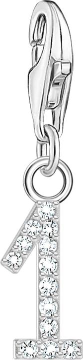 Immagine prodotto Thomas Sabo Ciondolo numero 1 con pietre bianche, argento (Argento 925)