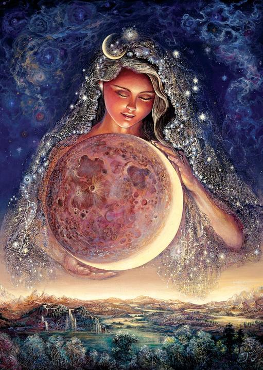 Actual product image Lamberth Puzzle 1000 pieces Josephine Wall - Moon Goddess (1000 pieces)