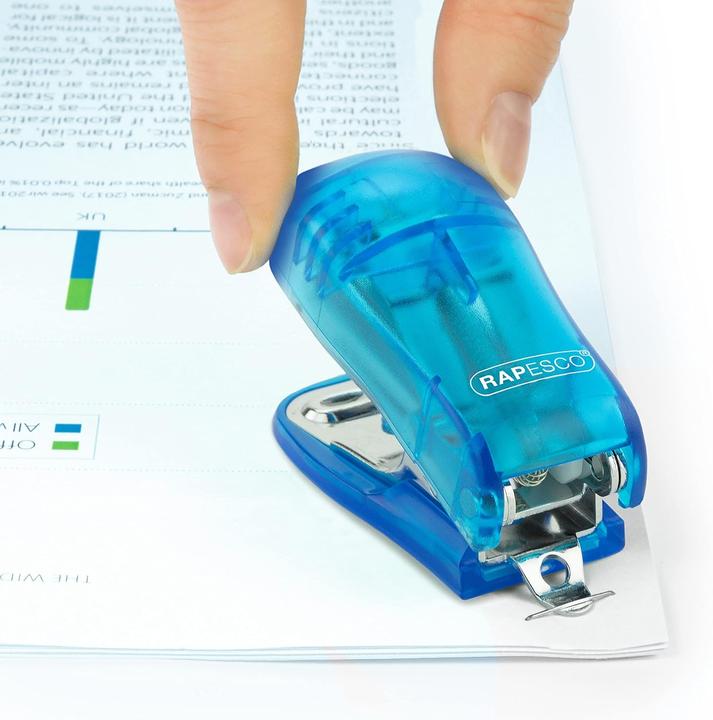 Immagine prodotto Rapesco Set mini di perforatori e cucitrici 10 pagine, blu