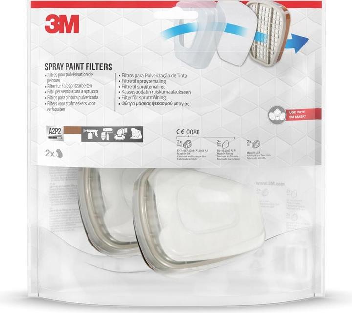 Immagine prodotto 3M Filtro di ricambio per respiratore semimaschera 6002C (A2P2, 2 x)