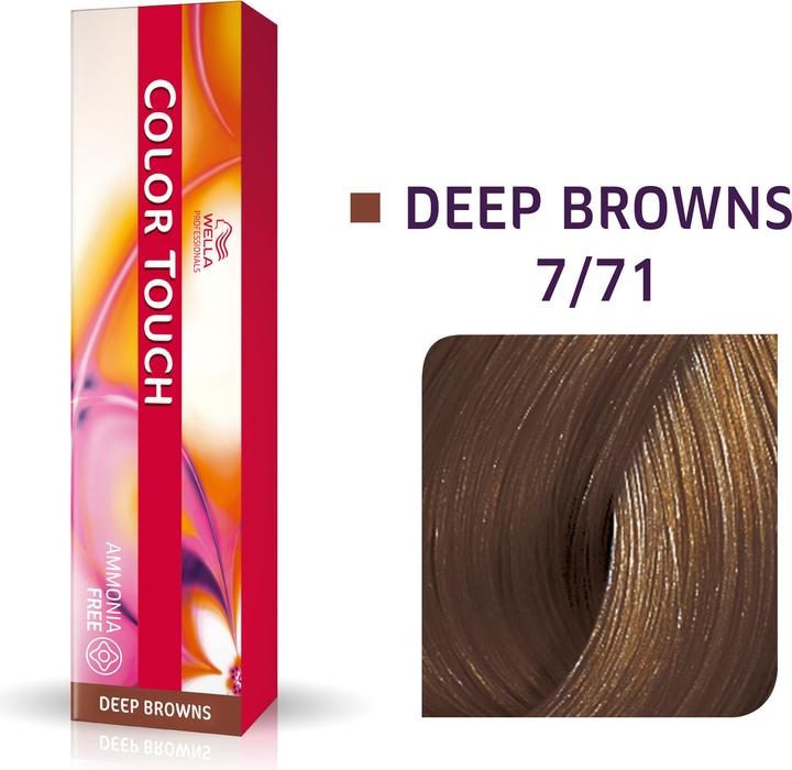 Actual product image Wella Vopsea semipermanenta Professionals Color Touch 7/71, Blond Mediu Castaniu Cenusiu, 60ml (7, 71 Medium Blonde Ash)