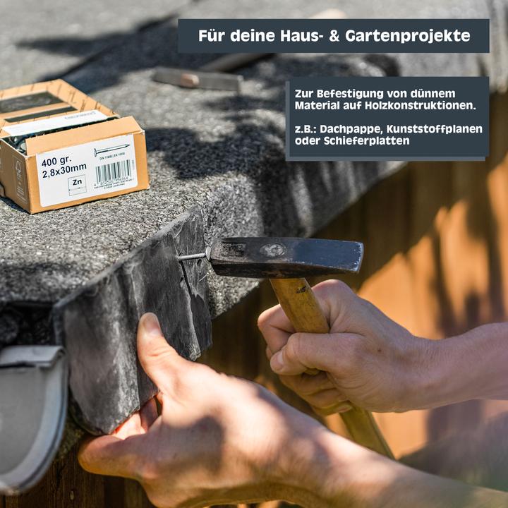 Produktbild Helpmate Dachpappnägel 2x20, verzinkt, 1000 Gramm (1 Stück, 20 mm)