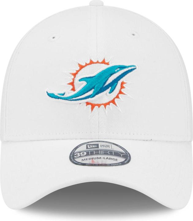 Produktbild New Era 39Thirty Stretch Cap - NFL Miami Dolphins weiss - L/X (XL)