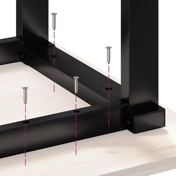 Produktbild VidaXL Esstisch O-Gestell & Gusseisen