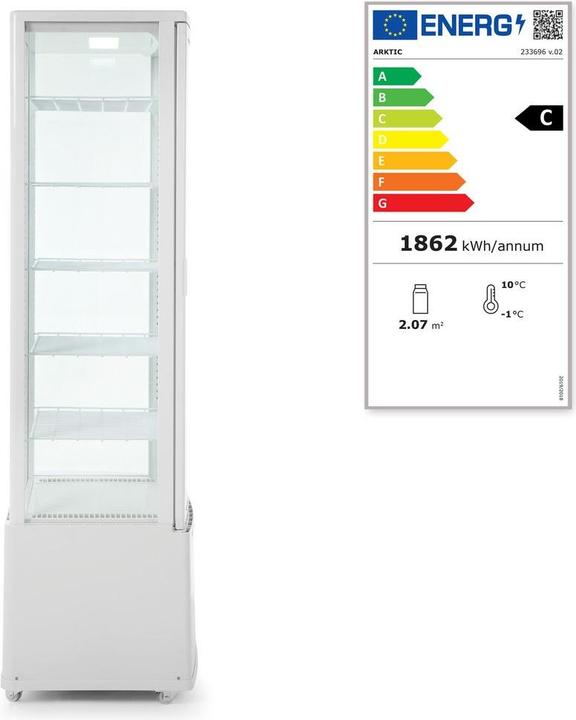 Produktbild Hendi Kühlvitrine schwarz 270 l Anti-Beschlag 1913 mm h (270 l)