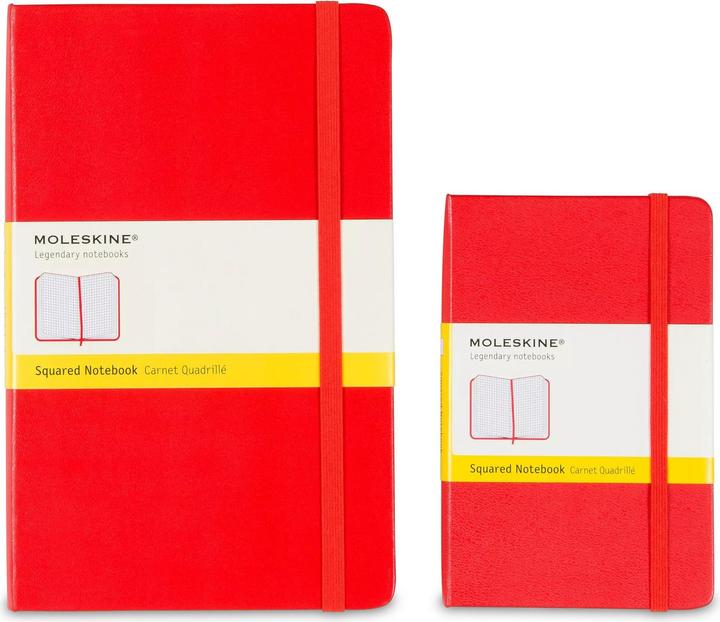 Image du produit Moleskine Carnet de notes au format carré, couverture rigide (A5, Quadrillé, Couverture rigide)