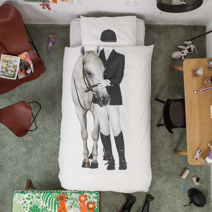 Actual product image Snurk Girls' bed linen equestrian 135 x200