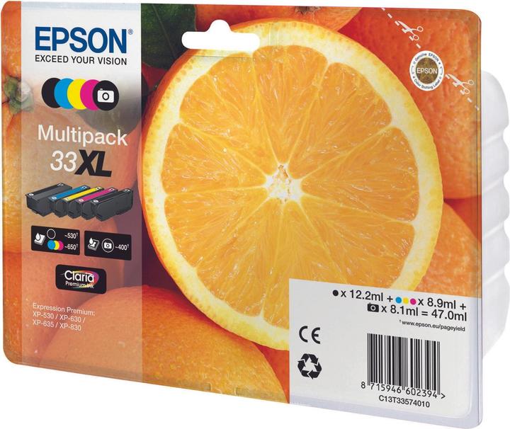 Immagine prodotto Epson 33 Claria Premium Multipack (M, PBK, FC, Y, C)