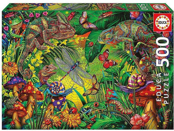 Image du produit Educa Puzzle La vie colorée de la jungle 500 pièces (500 pièces)