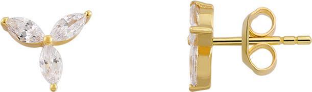 Xenox Fancy Cut Gold Ohrstecker (Silber 925)