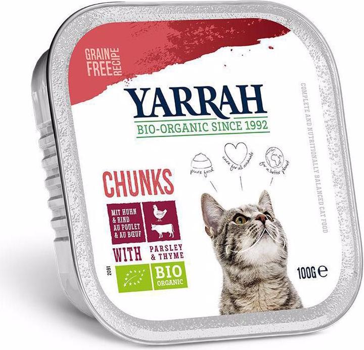 Actual product image Yarrah BIO wet feed beef & chicken (Senior, Adult, Junior, 1 pcs., 100 g)