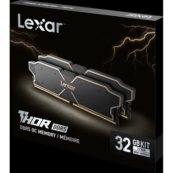 Actual product image Lexar Thor OC (2 x 16GB, 6000 MHz, DDR5 RAM, U-DIMM)