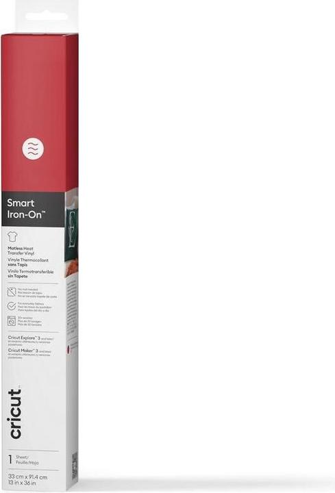 Cricut Aufbügelfolie Smart Iron-On 33 x 91.4 cm, Rot